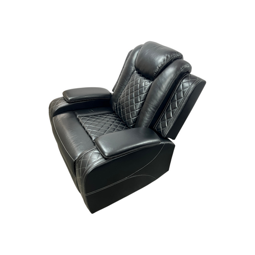 Latitude Run Amaceson 3 - Piece Movie Theater Vegan Leather Power Reclining Set with LED,Reading Light ,Storage Console (Set of 3), image 7
