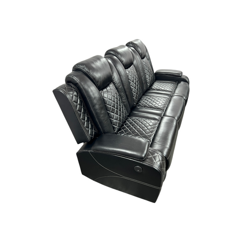 Latitude Run Amaceson 3 - Piece Movie Theater Vegan Leather Power Reclining Set with LED,Reading Light ,Storage Console (Set of 3), image 10