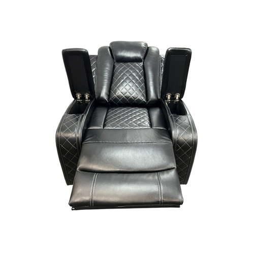 Latitude Run Amaceson 3 - Piece Movie Theater Vegan Leather Power Reclining Set with LED,Reading Light ,Storage Console (Set of 3), image 29