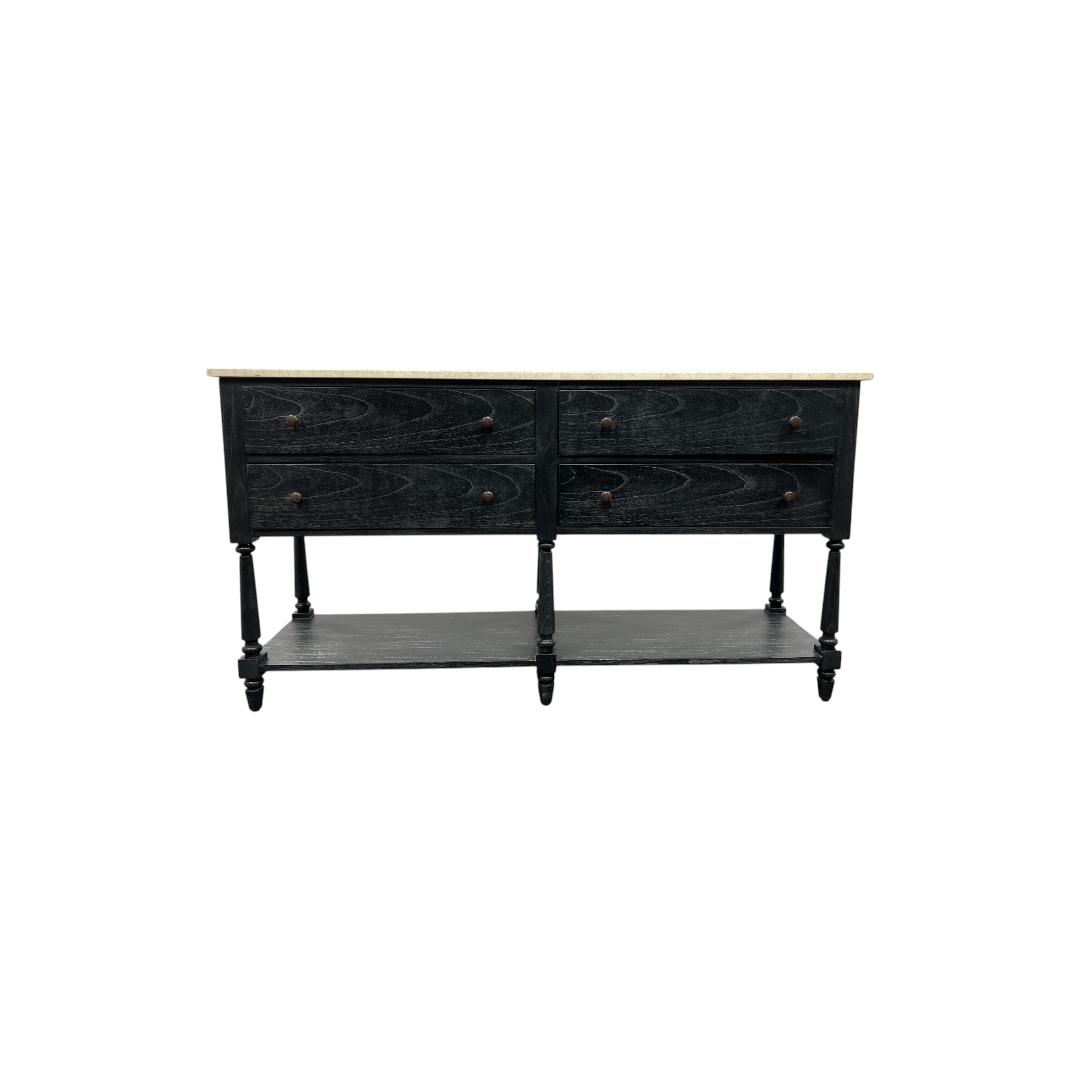 Birch Lane Aberdale 4 Drawer Sideboard with Marble Top