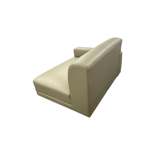 Beige Leather Right Arm Sofa Piece, image 6
