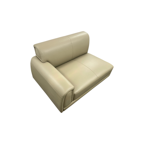 Beige Leather Right Arm Sofa Piece, image 9