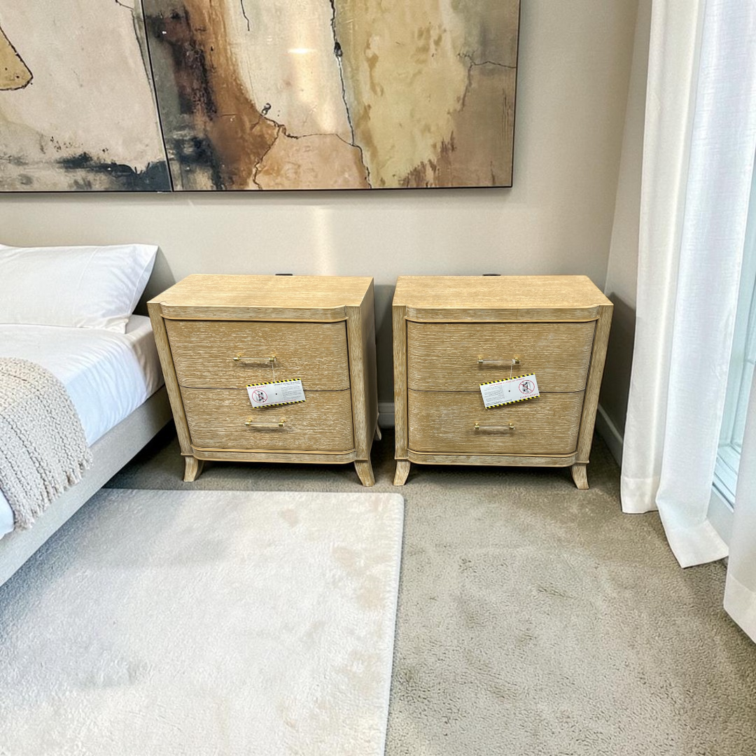 Lark Manor Stanger 2-Drawer Nightstands Set of 2