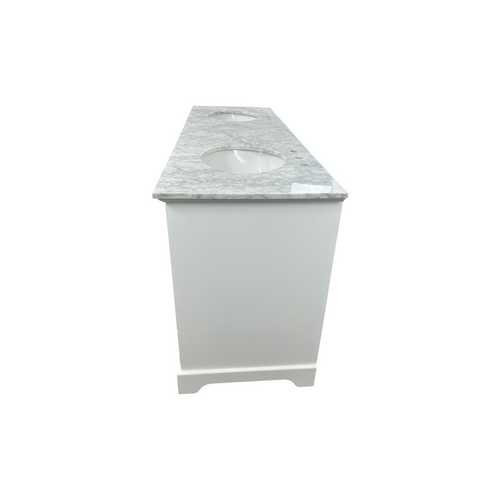 Ariel Bath Cambridge Double Bathroom Vanity with Carrara Marble Top, image 6