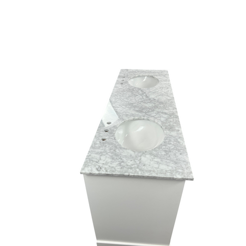 Ariel Bath Cambridge Double Bathroom Vanity with Carrara Marble Top, image 12