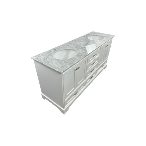 Ariel Bath Cambridge Double Bathroom Vanity with Carrara Marble Top, image 15