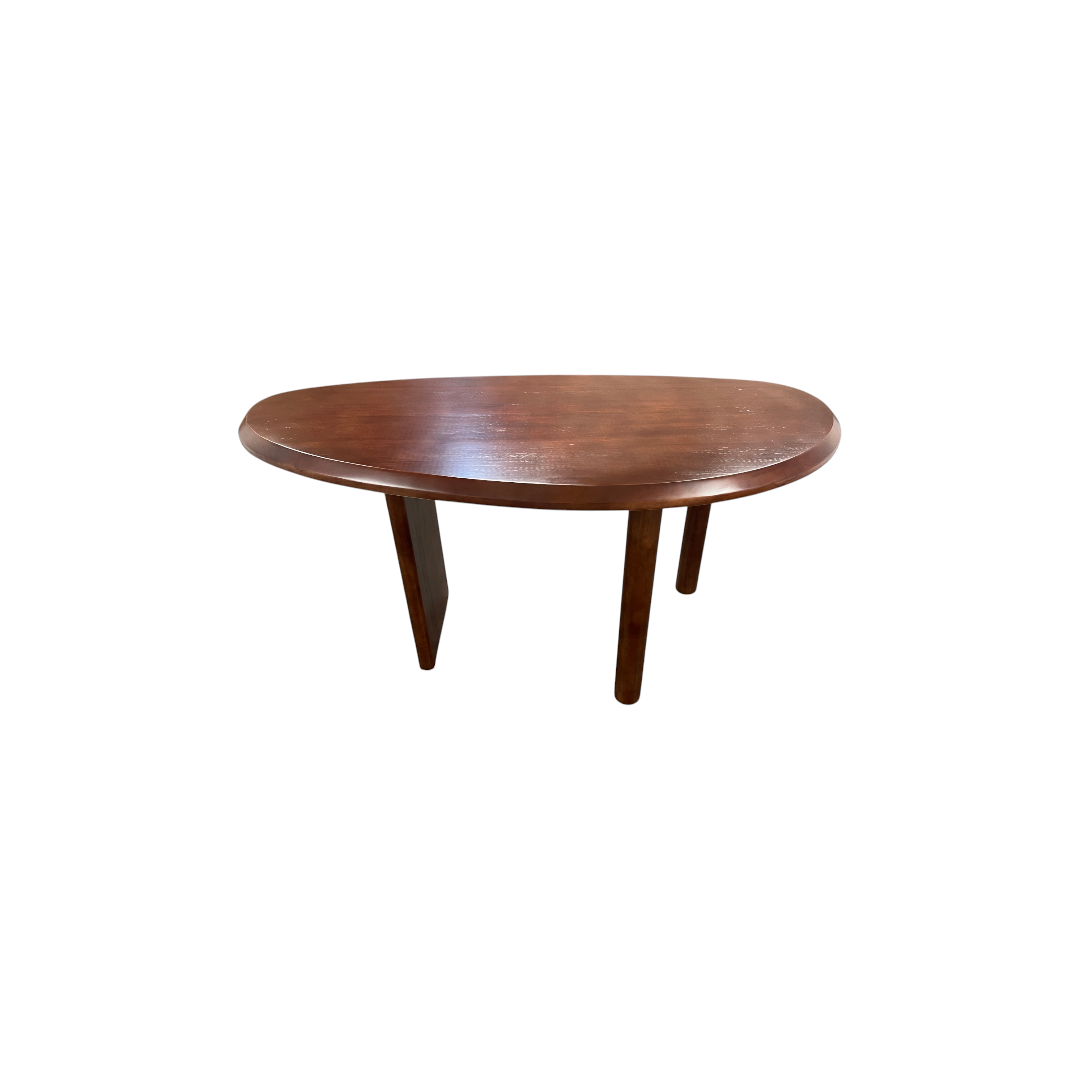 Loon Peak Brown Unique Shape Solid Wood Pine Wood Dining Table