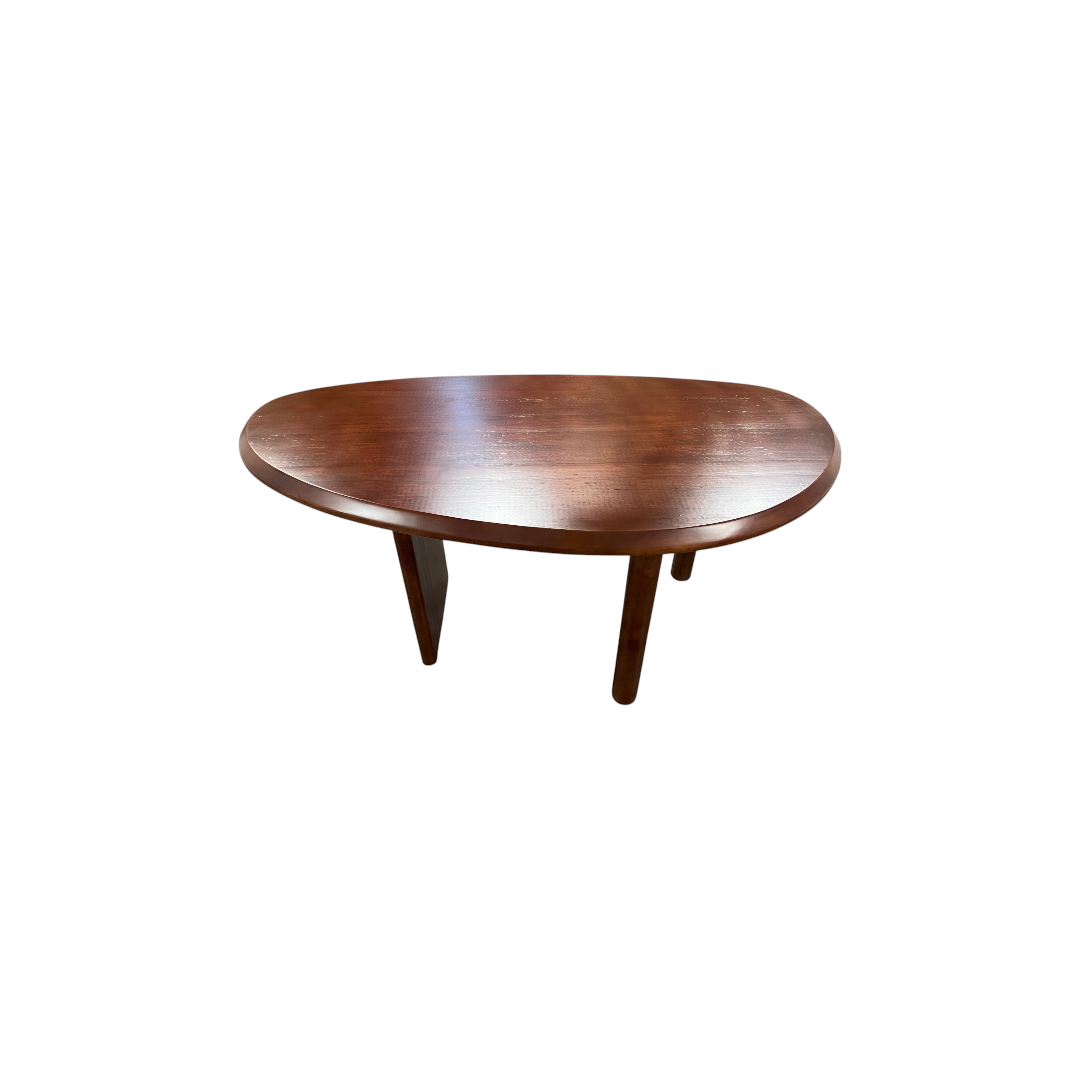 Loon Peak Brown Unique Shape Solid Wood Pine Wood Dining Table