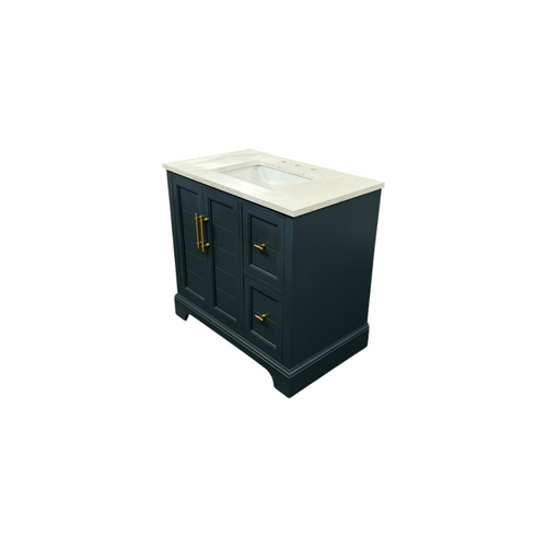 Vanity Art Vannes Single Sink Freestanding Bathroom Vanity with Engineered Marble Top, image 6