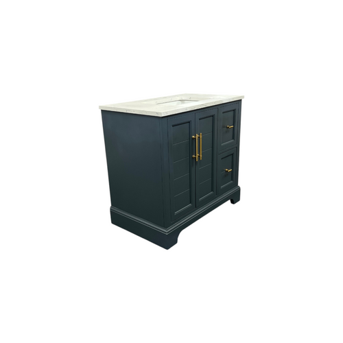 Vanity Art Vannes Single Sink Freestanding Bathroom Vanity with Engineered Marble Top, image 21