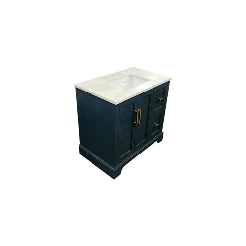 Vanity Art Vannes Single Sink Freestanding Bathroom Vanity with Engineered Marble Top, image 23