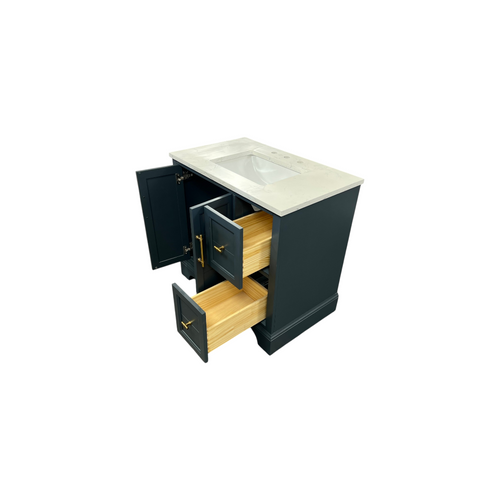 Vanity Art Vannes Single Sink Freestanding Bathroom Vanity with Engineered Marble Top, image 27
