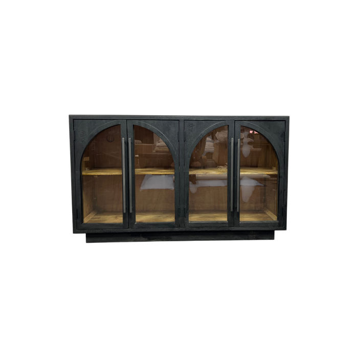 Lark Manor Arvetta Wood Four Door Sideboard With Glass, image 2