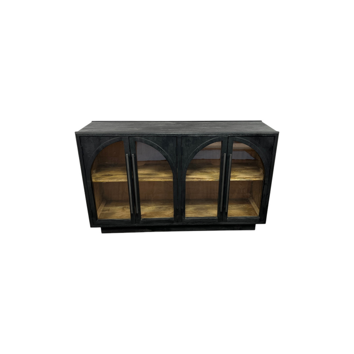 Lark Manor Arvetta Wood Four Door Sideboard With Glass, image 3