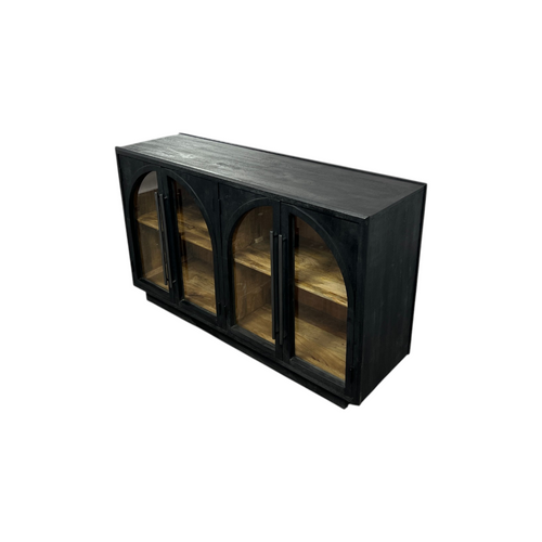 Lark Manor Arvetta Wood Four Door Sideboard With Glass, image 6