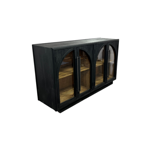 Lark Manor Arvetta Wood Four Door Sideboard With Glass, image 22