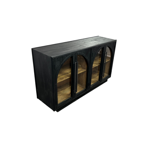 Lark Manor Arvetta Wood Four Door Sideboard With Glass, image 23