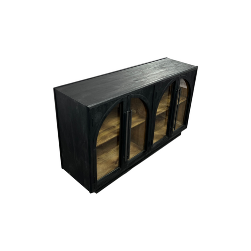 Lark Manor Arvetta Wood Four Door Sideboard With Glass, image 24