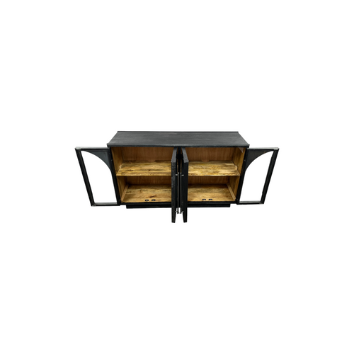 Lark Manor Arvetta Wood Four Door Sideboard With Glass, image 26