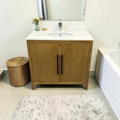 Highbury Furnishings Alsup 36'' Single Bathroom Vanity with Quartz Top, image 1