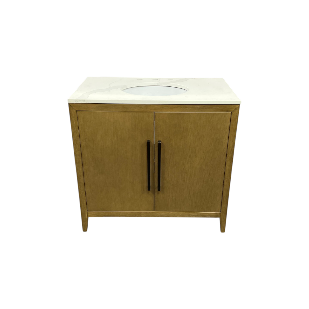 Highbury Furnishings Alsup 36'' Single Bathroom Vanity with Quartz Top