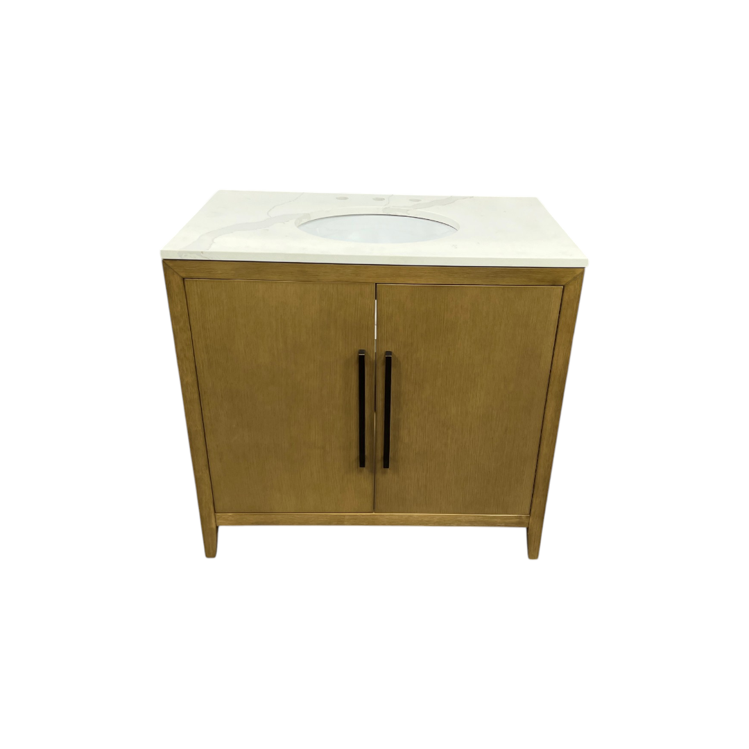 Highbury Furnishings Alsup 36'' Single Bathroom Vanity with Quartz Top