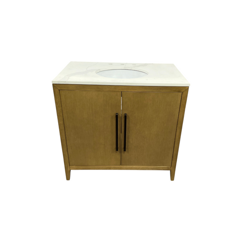 Highbury Furnishings Alsup 36'' Single Bathroom Vanity with Quartz Top, image 3