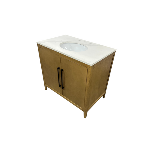 Highbury Furnishings Alsup 36'' Single Bathroom Vanity with Quartz Top, image 5