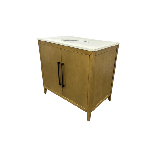 Highbury Furnishings Alsup 36'' Single Bathroom Vanity with Quartz Top, image 6