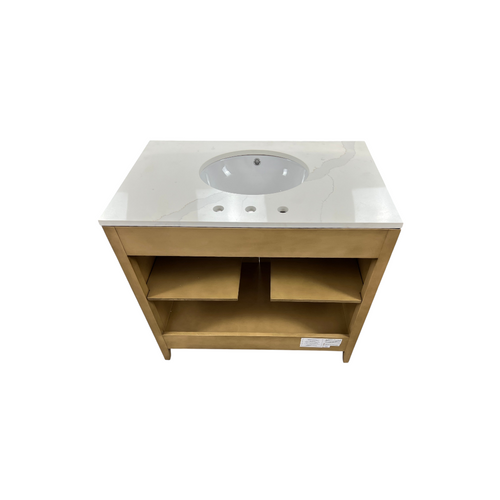 Highbury Furnishings Alsup 36'' Single Bathroom Vanity with Quartz Top, image 11