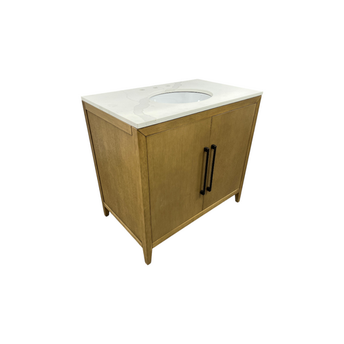 Highbury Furnishings Alsup 36'' Single Bathroom Vanity with Quartz Top, image 17