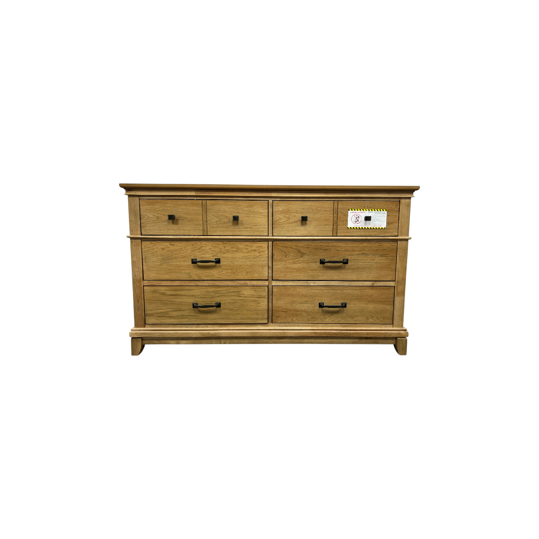 Lark Manor Esterel Wood 6-Drawer Dresser, Honey Brown