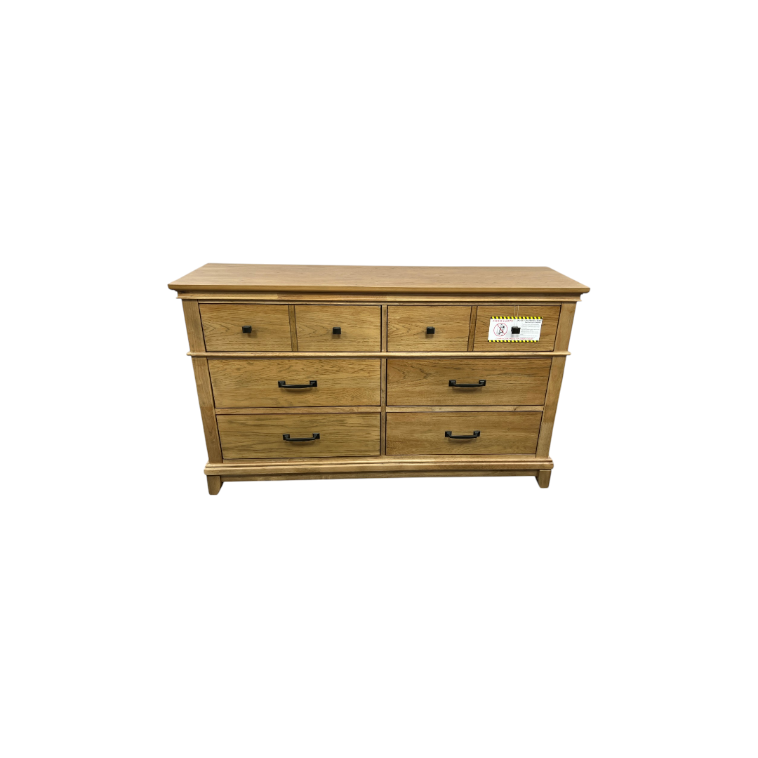 Lark Manor Esterel Wood 6-Drawer Dresser, Honey Brown