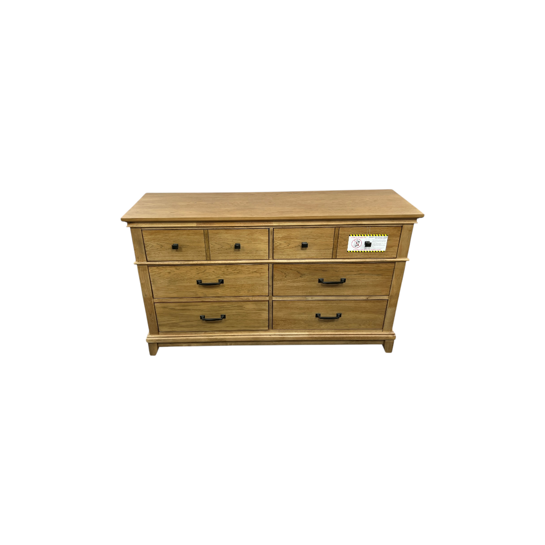 Lark Manor Esterel Wood 6-Drawer Dresser, Honey Brown