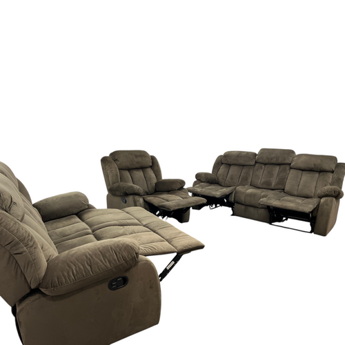 Ebern Designs Ireneo 3-Piece Stain Resistant Microfiber Manual Reclining Living Room Set, image 5