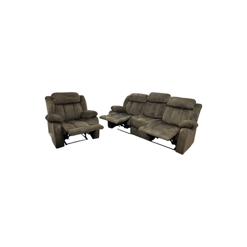 Ebern Designs Ireneo 3-Piece Stain Resistant Microfiber Manual Reclining Living Room Set, image 6