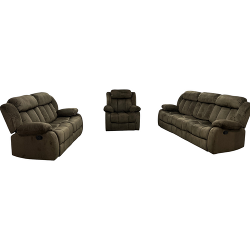 Ebern Designs Ireneo 3-Piece Stain Resistant Microfiber Manual Reclining Living Room Set, image 11