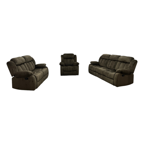 Ebern Designs Ireneo 3-Piece Stain Resistant Microfiber Manual Reclining Living Room Set, image 12