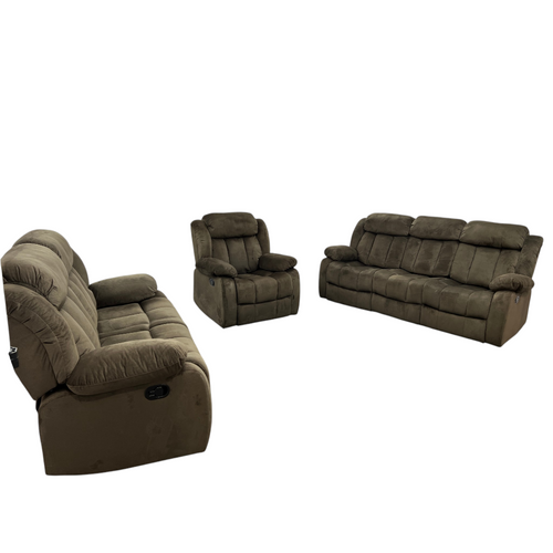 Ebern Designs Ireneo 3-Piece Stain Resistant Microfiber Manual Reclining Living Room Set, image 15
