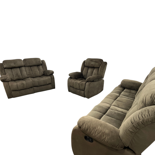 Ebern Designs Ireneo 3-Piece Stain Resistant Microfiber Manual Reclining Living Room Set, image 17