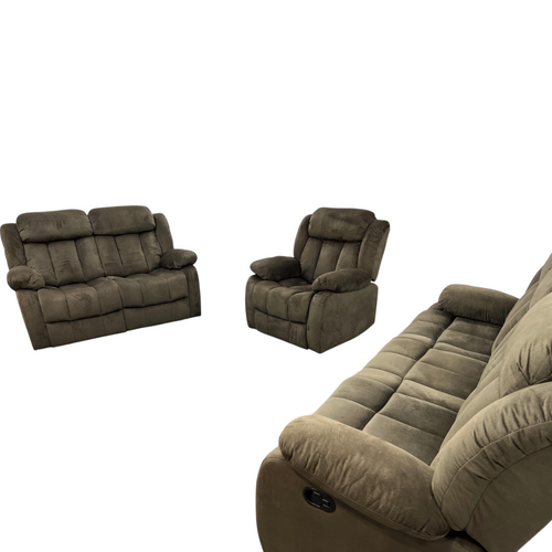 Ebern Designs Ireneo 3-Piece Stain Resistant Microfiber Manual Reclining Living Room Set, image 18