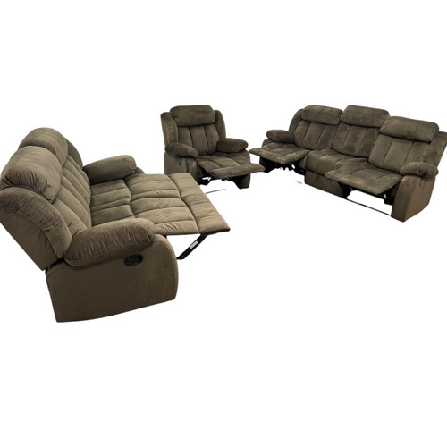 Ebern Designs Ireneo 3-Piece Stain Resistant Microfiber Manual Reclining Living Room Set, image 27