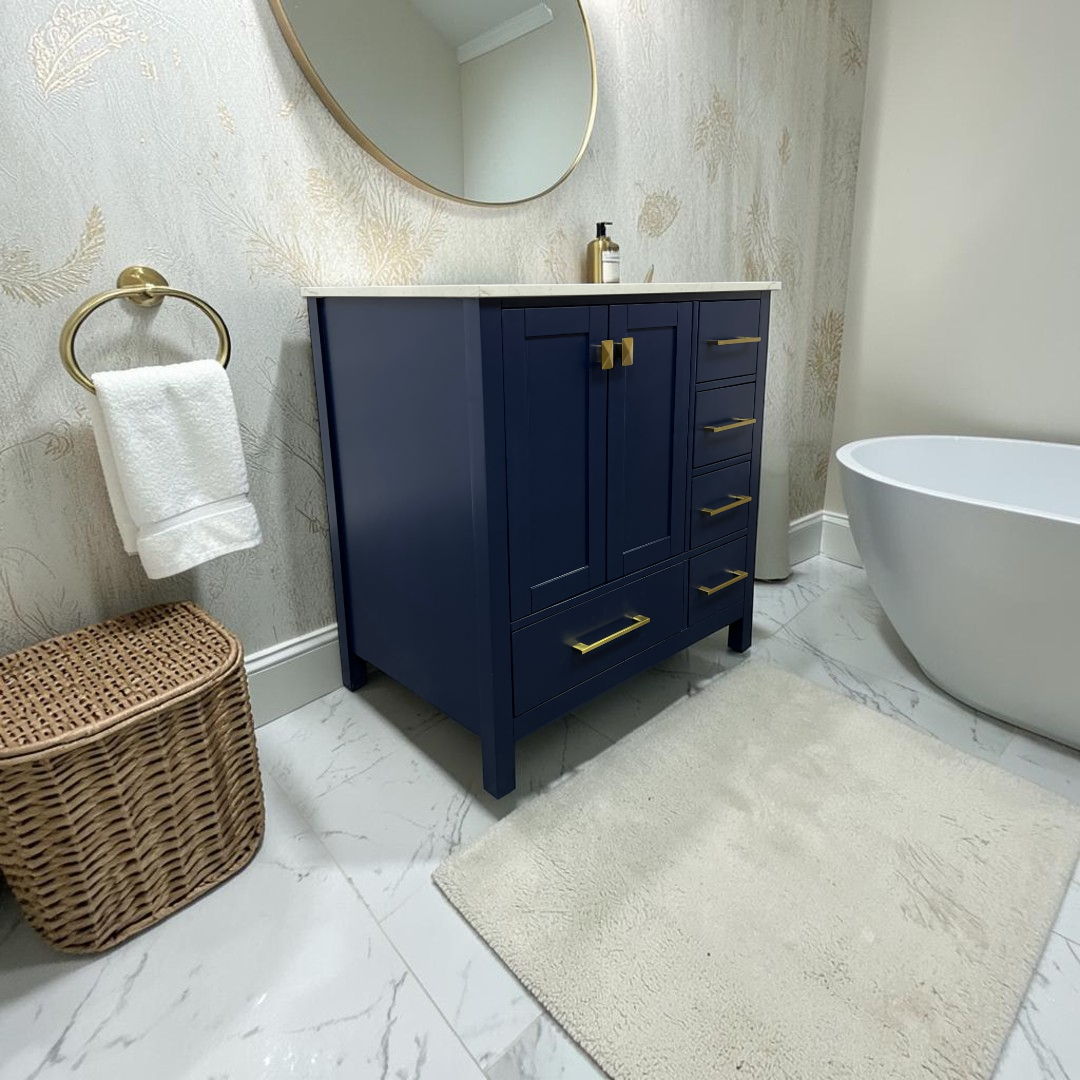 Andover Mills Irene Single Bathroom Vanity With Engineered Marble Top