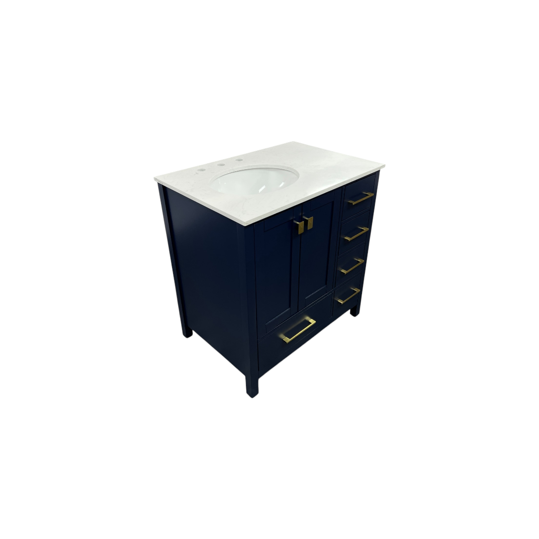 Andover Mills Irene Single Bathroom Vanity With Engineered Marble Top