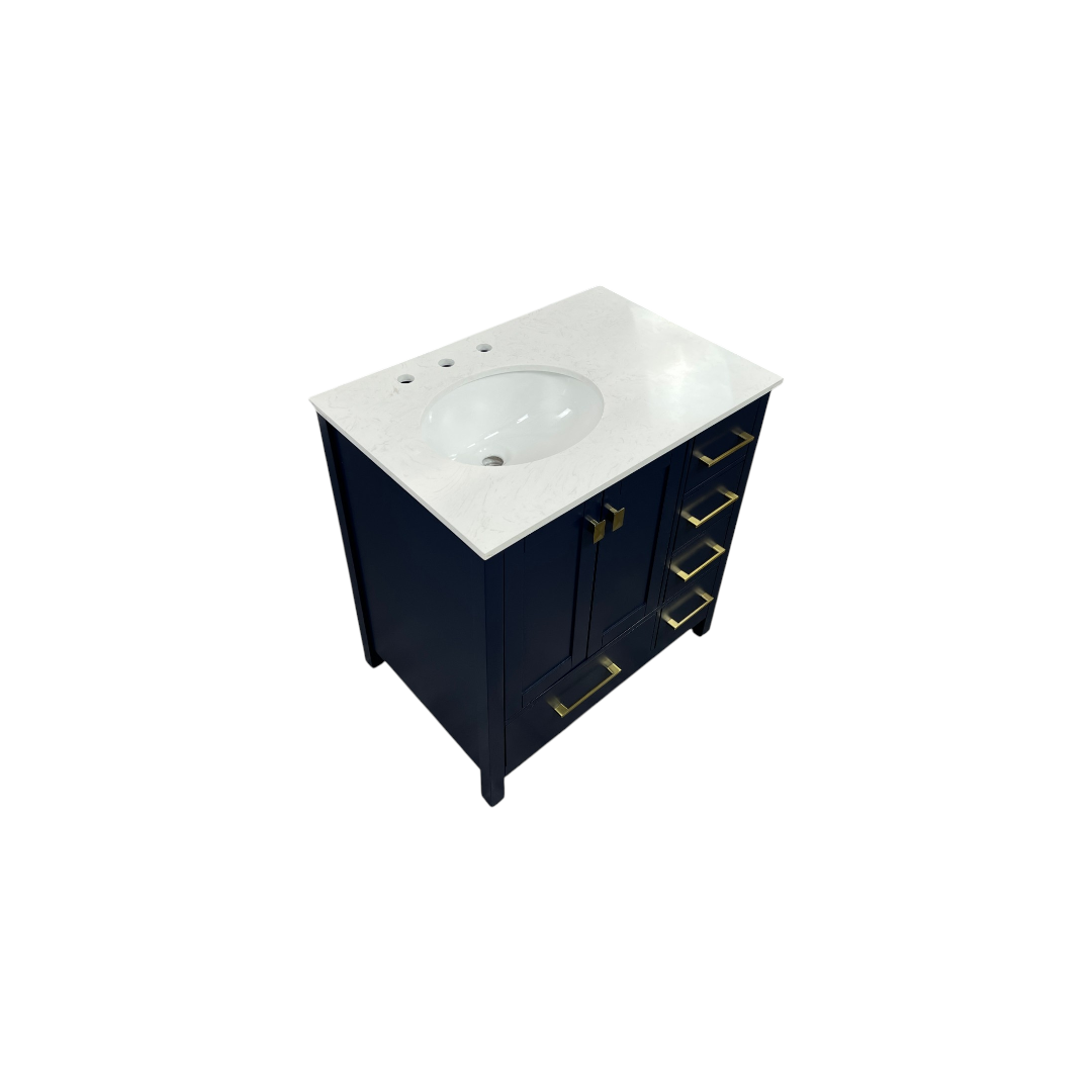 Andover Mills Irene Single Bathroom Vanity With Engineered Marble Top