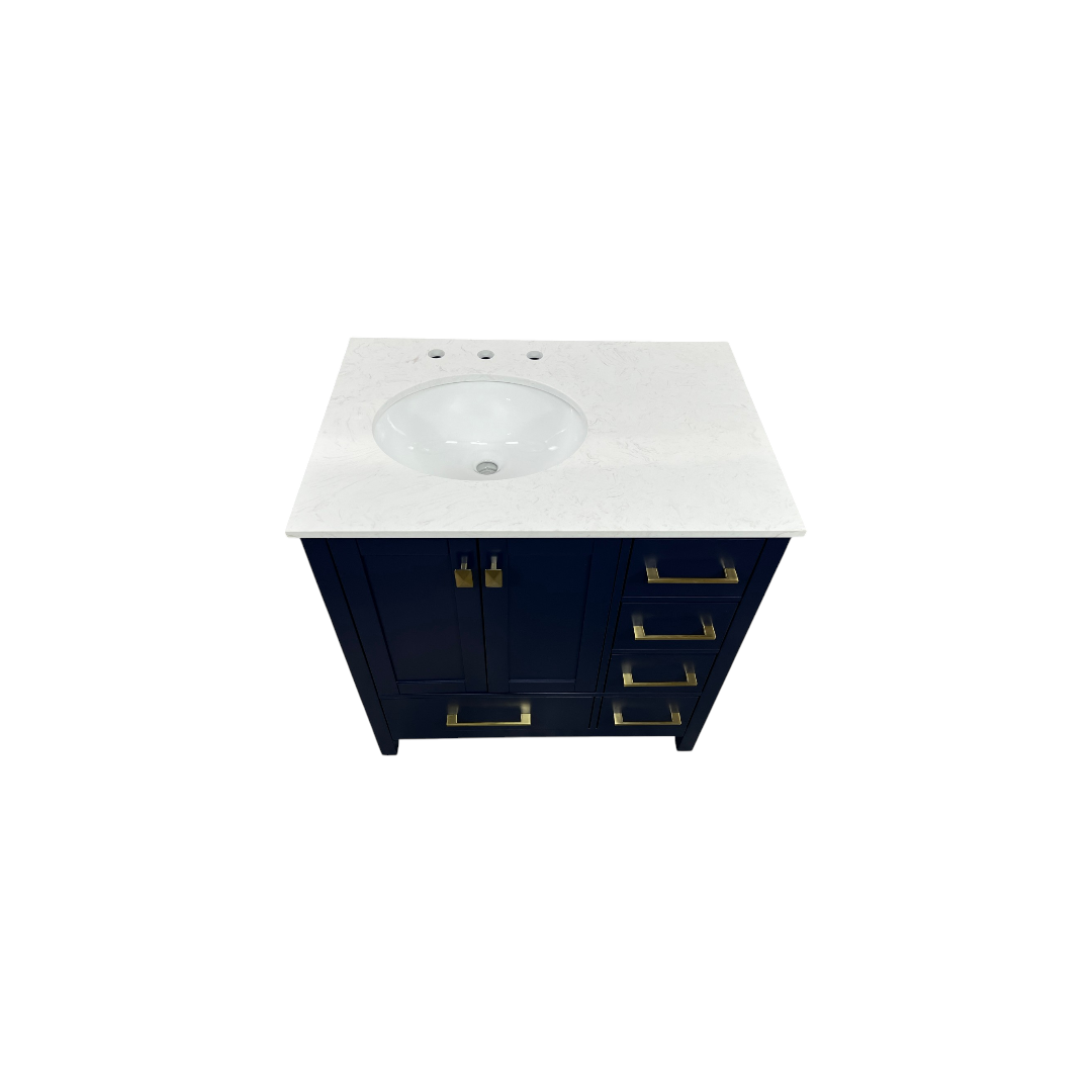 Andover Mills Irene Single Bathroom Vanity With Engineered Marble Top