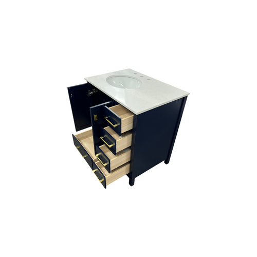 Andover Mills Irene Single Bathroom Vanity With Engineered Marble Top, image 9