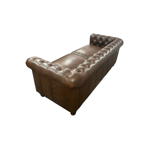 World Menagerie 80.7" Leather Sofa, Chesterfield Sofa With Rolled Arm And Solid Wood, image 10