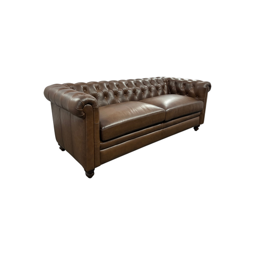 World Menagerie 80.7" Leather Sofa, Chesterfield Sofa With Rolled Arm And Solid Wood, image 15