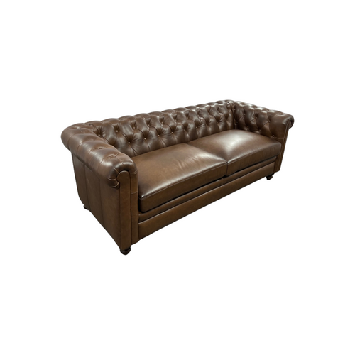 World Menagerie 80.7" Leather Sofa, Chesterfield Sofa With Rolled Arm And Solid Wood, image 16